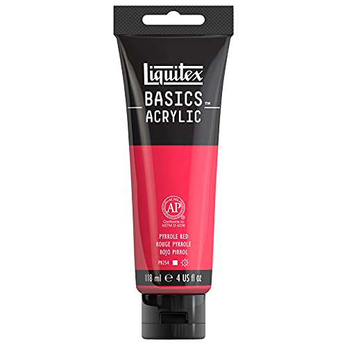 Liquitex BASICS Acrylic Paint, 4-oz tube, Pyrrole Red - Image 1