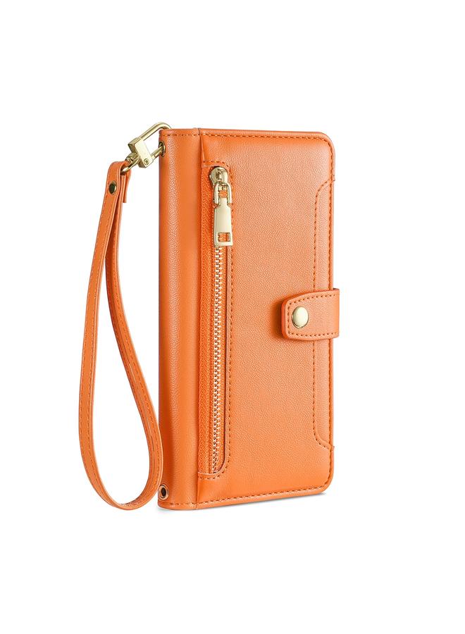 S-TOP Case For Honor X9a 5G Sheep Texture Cross-body Zipper Wallet Leather Phone Case - Image 2