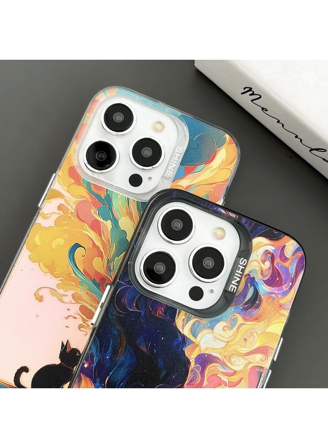 S-TOP Case For iPhone 15 Pro Laser Cat PC Shockproof Phone Case - Image 4