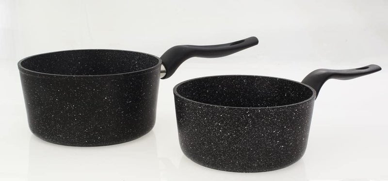 EL Amal Elite Granite saucepan set 2 PCS 16/18 cm, Black 2.0 Piece