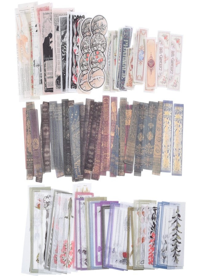 SKIONCE Vintage Washi Paper Stickers for Journaling, 120 Pieces Antique Planner bullet Journal Self-Adhesive Retro Aesthetic Decorative Stickers Decals for Scrapbook, DIY Arts and Crafts, Photo Album, Diary, - Image 3