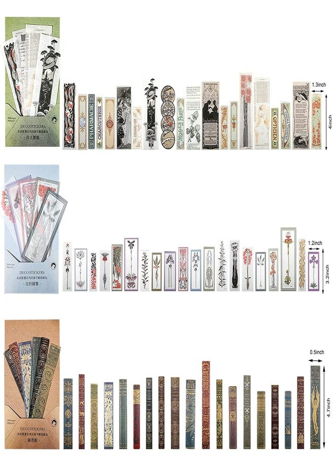 SKIONCE Vintage Washi Paper Stickers for Journaling, 120 Pieces Antique Planner bullet Journal Self-Adhesive Retro Aesthetic Decorative Stickers Decals for Scrapbook, DIY Arts and Crafts, Photo Album, Diary, - Image 2
