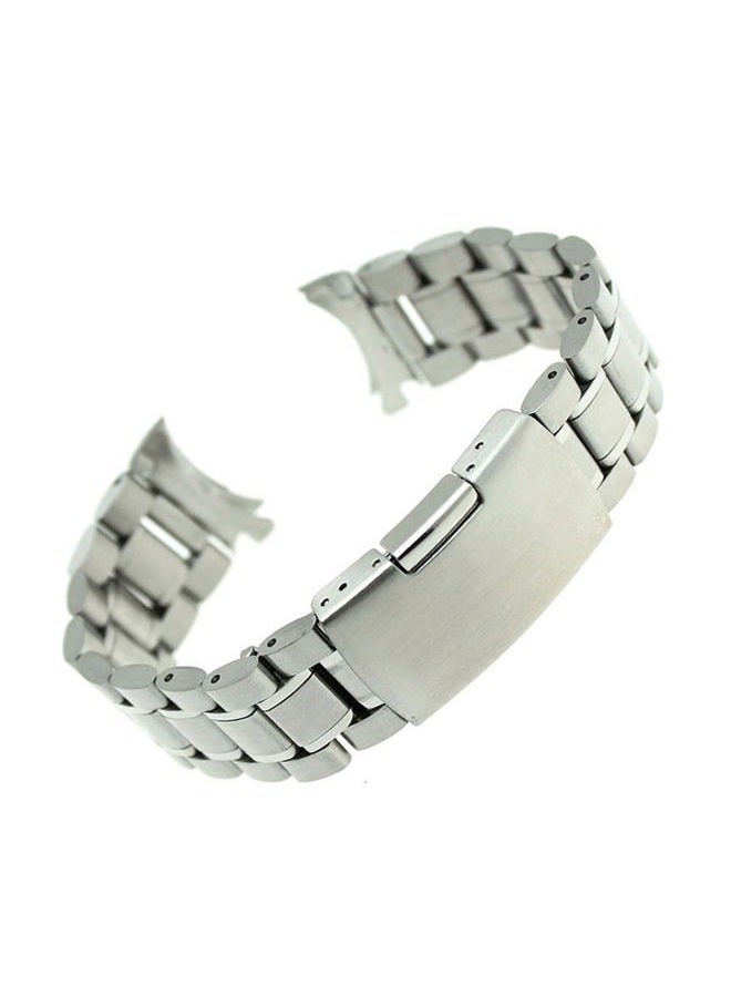 RECHERE Stainless Steel Bracelet Watch Band Strap Curved End Solid Links 4 Color - Image 2