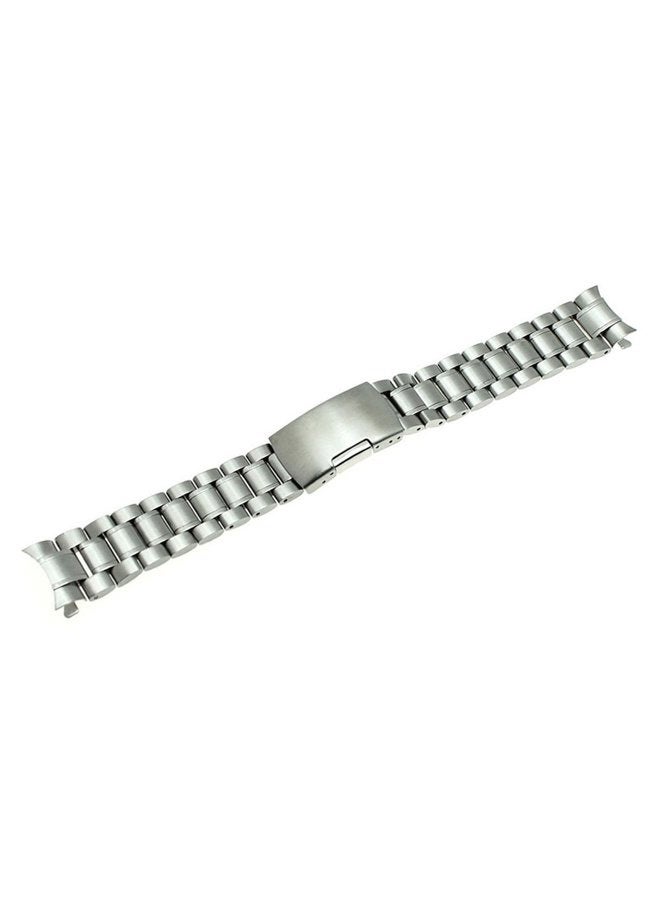 RECHERE Stainless Steel Bracelet Watch Band Strap Curved End Solid Links 4 Color - Image 1