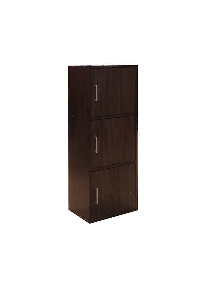 DANUBE HOME Carlotta 3 Door Storage Cabinet Strong And Sturdy Home Kitchen Organiser Rack Furniture For Dining Room Living Room Kitchen L40xW29xH106 cm Walnut 