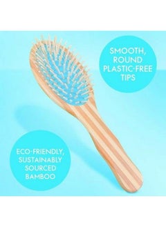 STORE77 Naturals Wooden Brush With Wooden Bristles Oval Wood Curly Hair Brush For Detangling And Styling For Womens Hair Brushes Nursing Scalp Hair Comb  - Image 3