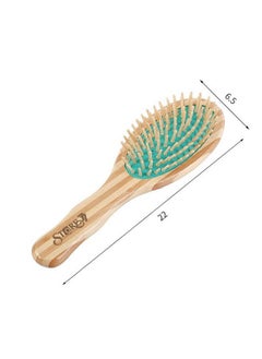 STORE77 Naturals Wooden Brush With Wooden Bristles Oval Wood Curly Hair Brush For Detangling And Styling For Womens Hair Brushes Nursing Scalp Hair Comb  - Image 4