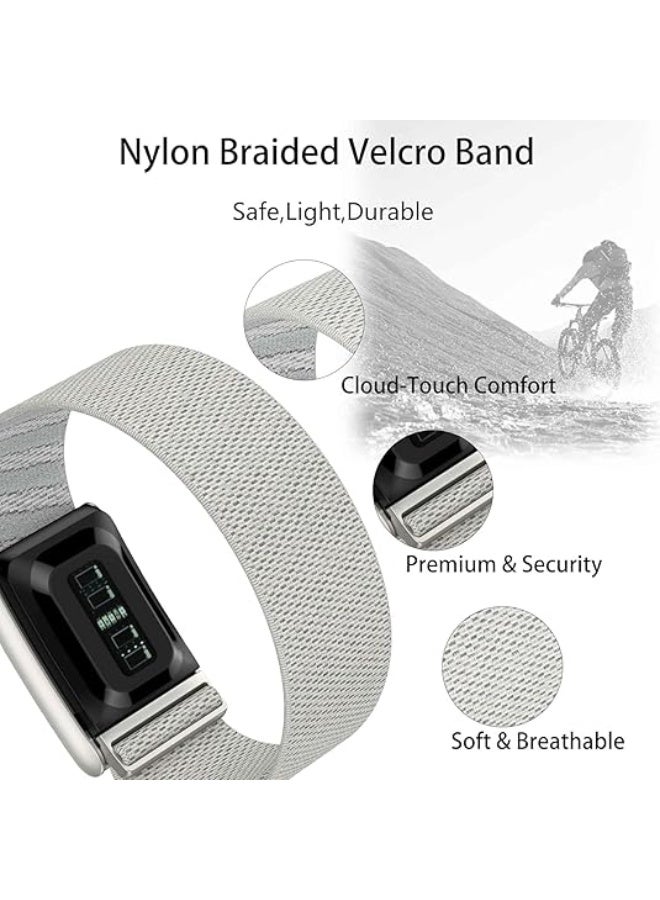 breathable elastic nylon replacement wristband, compatible with Whoop Strap 5.0 MG, ultra-soft and sweat-resistant, unisex sports loop wristband, with metal frame connector, ECG models - Image 3
