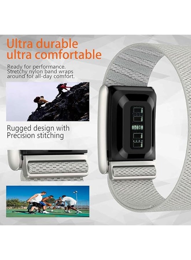 breathable elastic nylon replacement wristband, compatible with Whoop Strap 5.0 MG, ultra-soft and sweat-resistant, unisex sports loop wristband, with metal frame connector, ECG models - Image 4