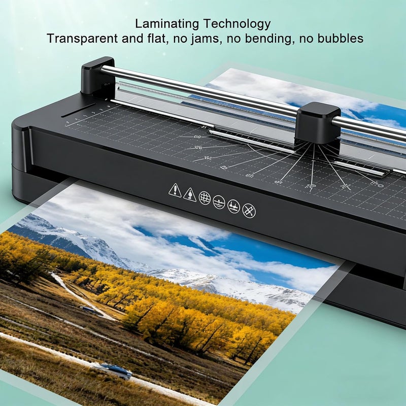 Laminator Machine, A3 Thermal and Cold Laminating Machine with Paper Trimmer Support for A3 A4 A5 A6 Portable Laminator Device for Home Office School Document Photo Card Protection Use - Image 5