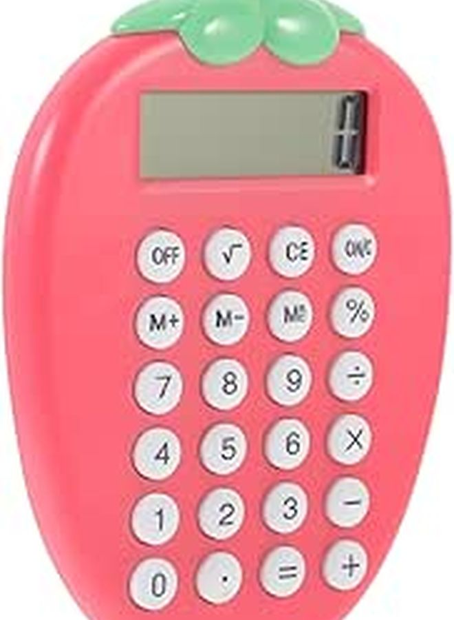 Strawberry Solar Calculator Portable Office School Supplies Home Use - Image 1