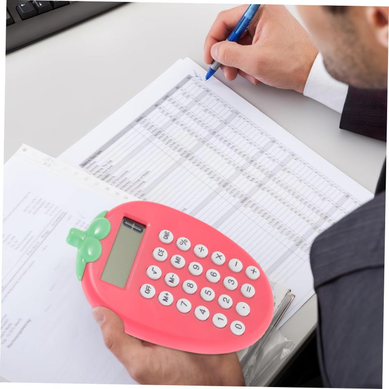 Strawberry Solar Calculator Portable Office School Supplies Home Use - Image 4