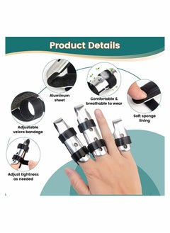 Y&D Finger Splint, 3 Size Aluminum Splints, Metal Support  - Image 3