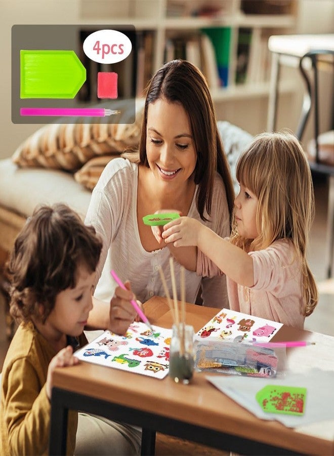 Labeol Diamond Art Kits for Kids Boys and Girls Ages 6-8-10-12 Easy to DIY Creative Diamond Art Sticker Craft by Numbers Kits for Kids and Adult Beginners (Colorful Animal) - Image 3