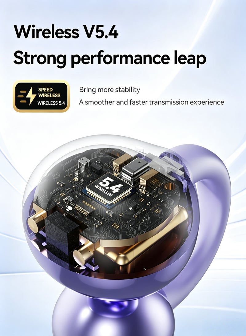 BESTPEAK Open-Ear Wireless Earbuds Headphones Bluetooth  | Mic Clear Call, 12mm Diaphragm, 72H Playtime, App & Touch Control, IPX4,  For Fitness, For iOS Android - Image 4