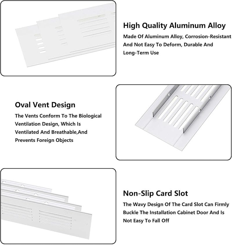 ULIFESTAR Aluminum Alloy Mesh Air Vent Cover 50x450mm For Shoe Cabinet Wardrobe Floor - Image 4
