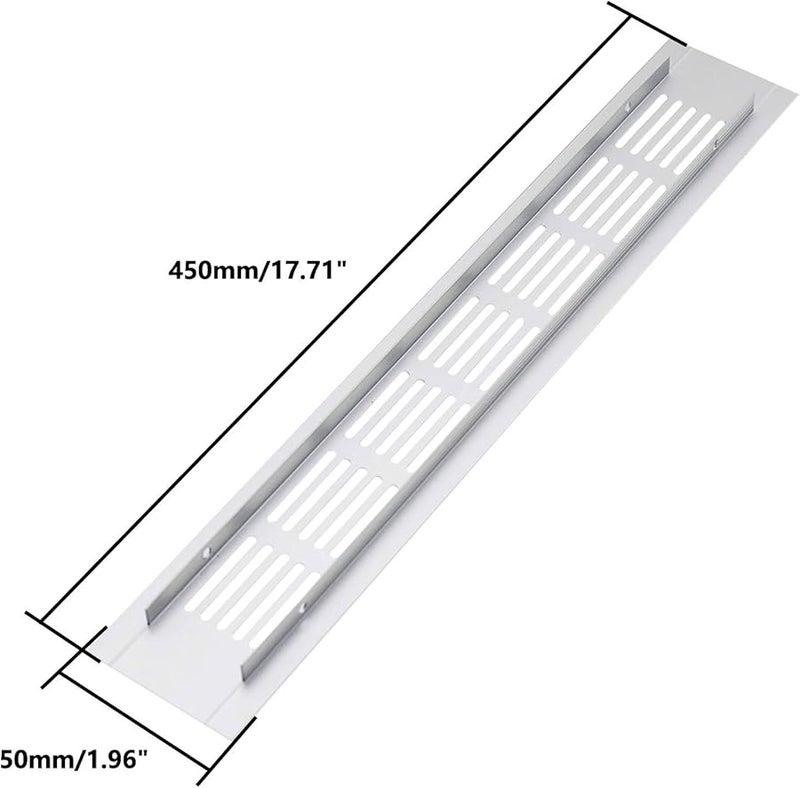 ULIFESTAR Aluminum Alloy Mesh Air Vent Cover 50x450mm For Shoe Cabinet Wardrobe Floor - Image 3