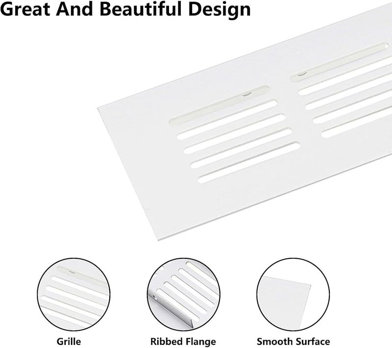 ULIFESTAR Aluminum Alloy Mesh Air Vent Cover 50x450mm For Shoe Cabinet Wardrobe Floor - Image 5