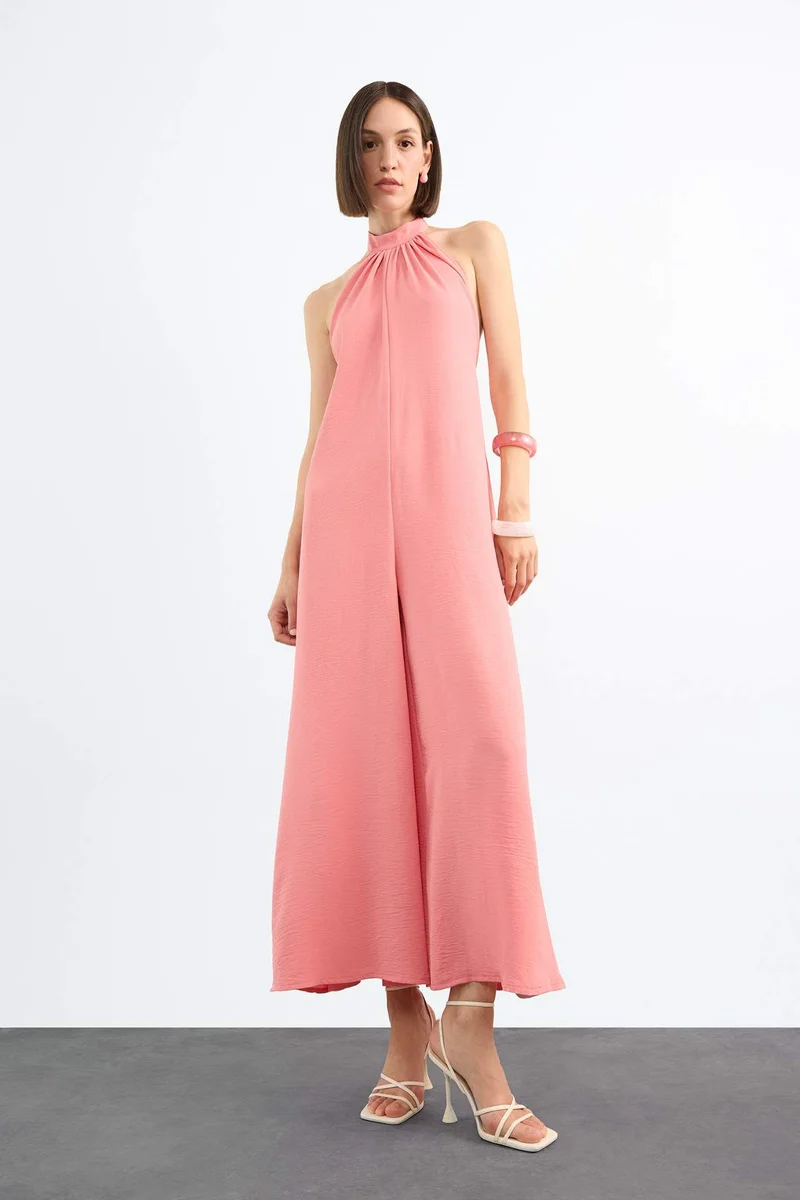 ديفاكتو Wide Leg Long Jumpsuit