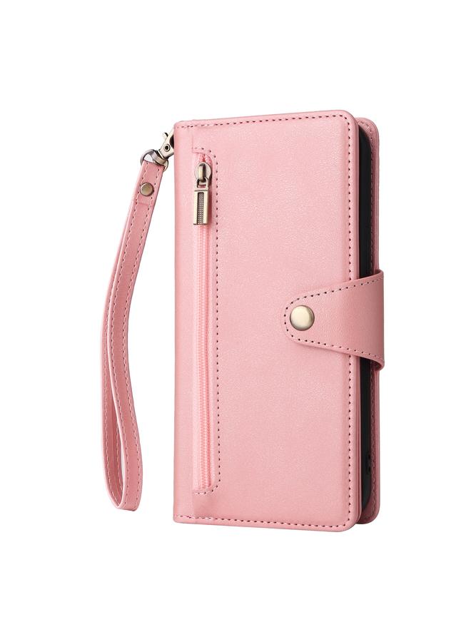 S-TOP Case For iPhone 12 Rivet Buckle 9 Cards Three Fold Leather Phone Case - Image 2