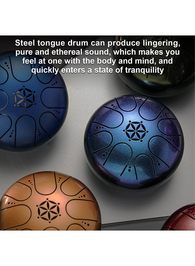 Generic 5 Inch Steel Tongue Drum 8 Notes Handpan Drum with Drum Mallet Finger Picks Percussion for Meditation Yoga - Image 5