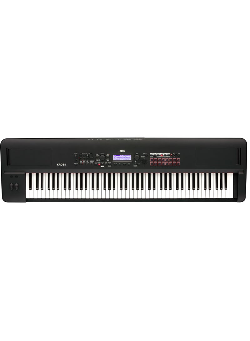 Korg KROSS2-88 MB | Kross 2 Series | 88-Key Synthesizer Workstation | Natural Weighted Hammer Action | Matte Black - Image 1