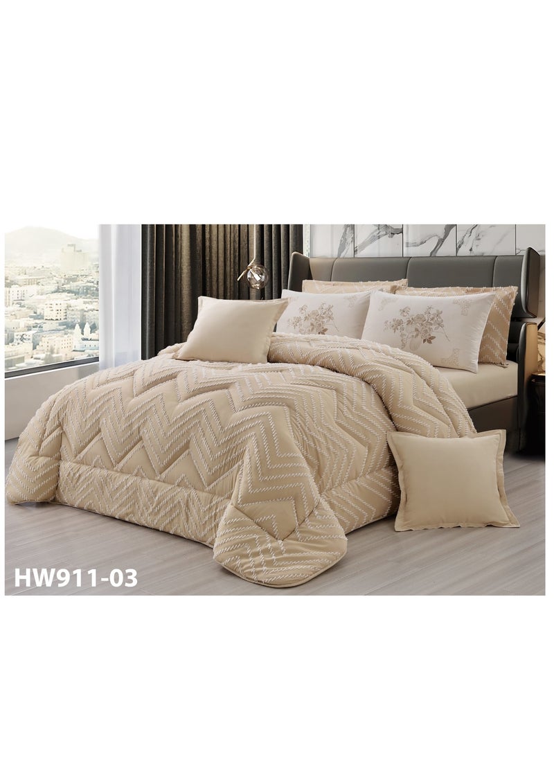Moon - Luxury King Size Quilt Set 8 Pieces - 250x230 cm  Soft and Comfortable Design Perfect for King Size Beds - Image 1