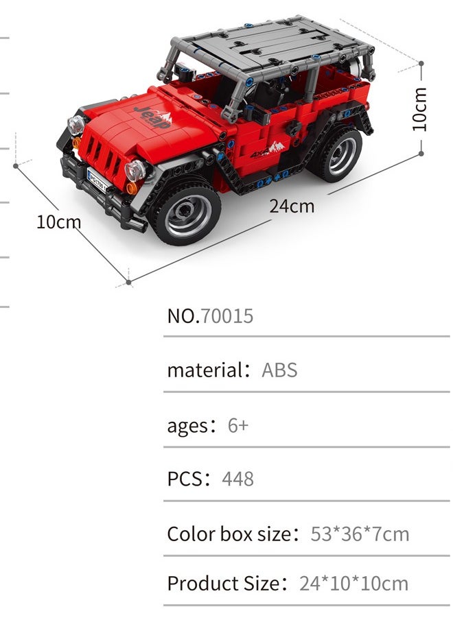 70015D Remote control car model Building Toy Set (448 Pieces) 6+ Years  - Image 4
