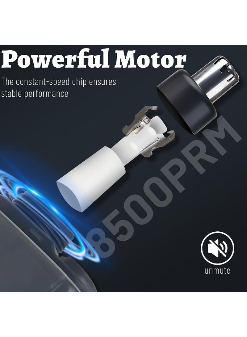 KHAJUL Nose and Ear Hair Trimmer for Men, Nose Hair Trimmer Clipper with LED Display for Women, Professional IPX7 Waterproof Dual Edge Blades Nasal Trimmer Clippers for Travel (Black) - Image 4