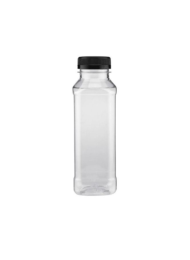 Generic - Bottle juice plastic clear with black lids - 24 pieces - Image 1