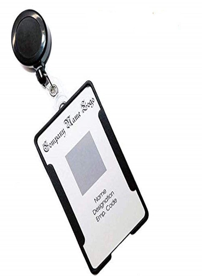 KANAbee Combo Pack ID Card Holder with Retractable Reel YOYO Made in India (Black) (Pack of 2) - Image 1