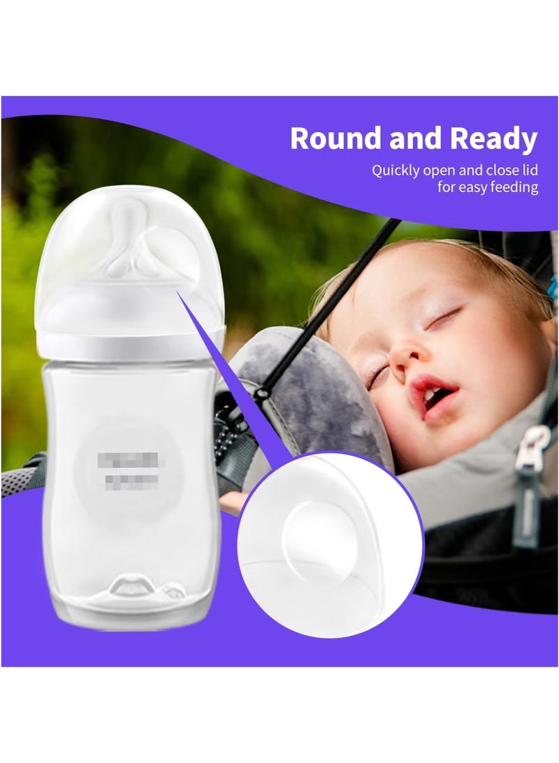 ZVEV 6 Count Baby Bottle Lids Compatible with Philips Avent Baby Bottles, Soft & Safe Bottle Caps for Avent Glass & Natural Bottles - Image 2