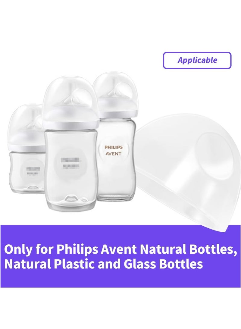 ZVEV 6 Count Baby Bottle Lids Compatible with Philips Avent Baby Bottles, Soft & Safe Bottle Caps for Avent Glass & Natural Bottles - Image 5