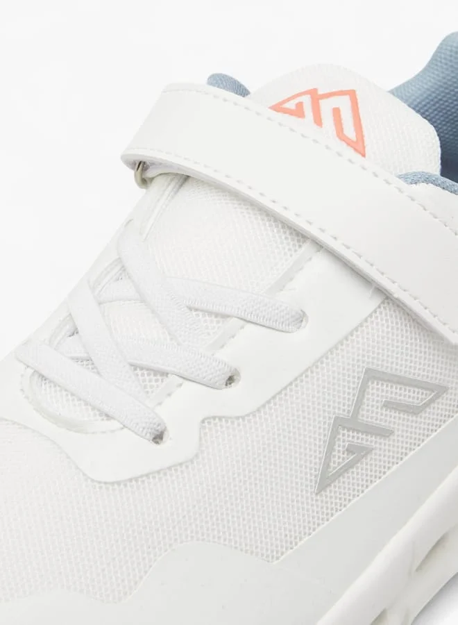 Oaklan by Shoexpress Girls Textured Sneakers with Hook and Loop Closure