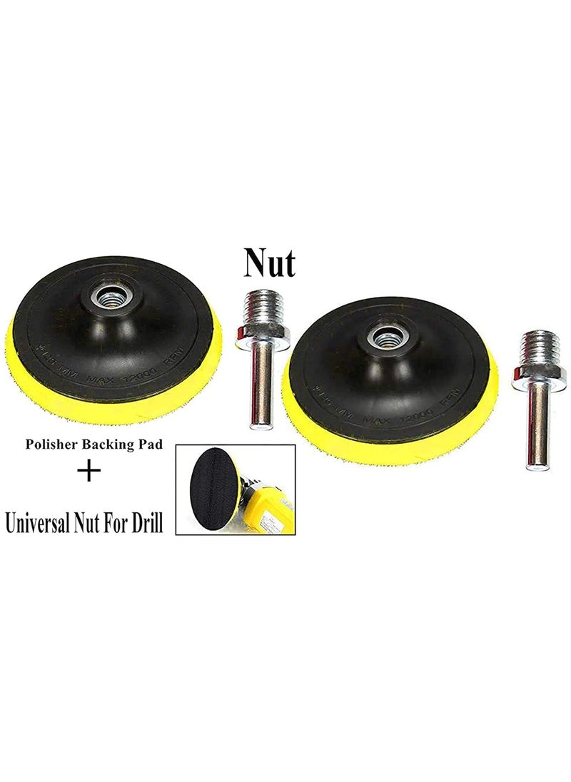 DIY Crafts Diy Crafts CTDIYHI27485 1inch 7 Inch Backer Pad Polishing Buffing Plate Rubber M 44483 Drill Thread Kit Set M10 Universal Nut for Drill Machine  - Image 2