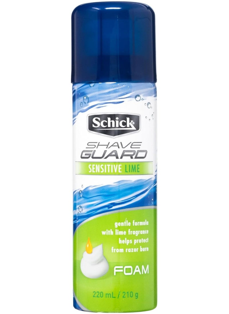 schick Shave Guard Sensitive Foam Multicolour 220ml 