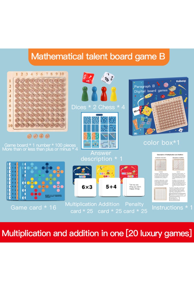 B 941 99 Multiplication Table Math Toy Montessori Educational Wooden Board Children Baby Toys Arithm