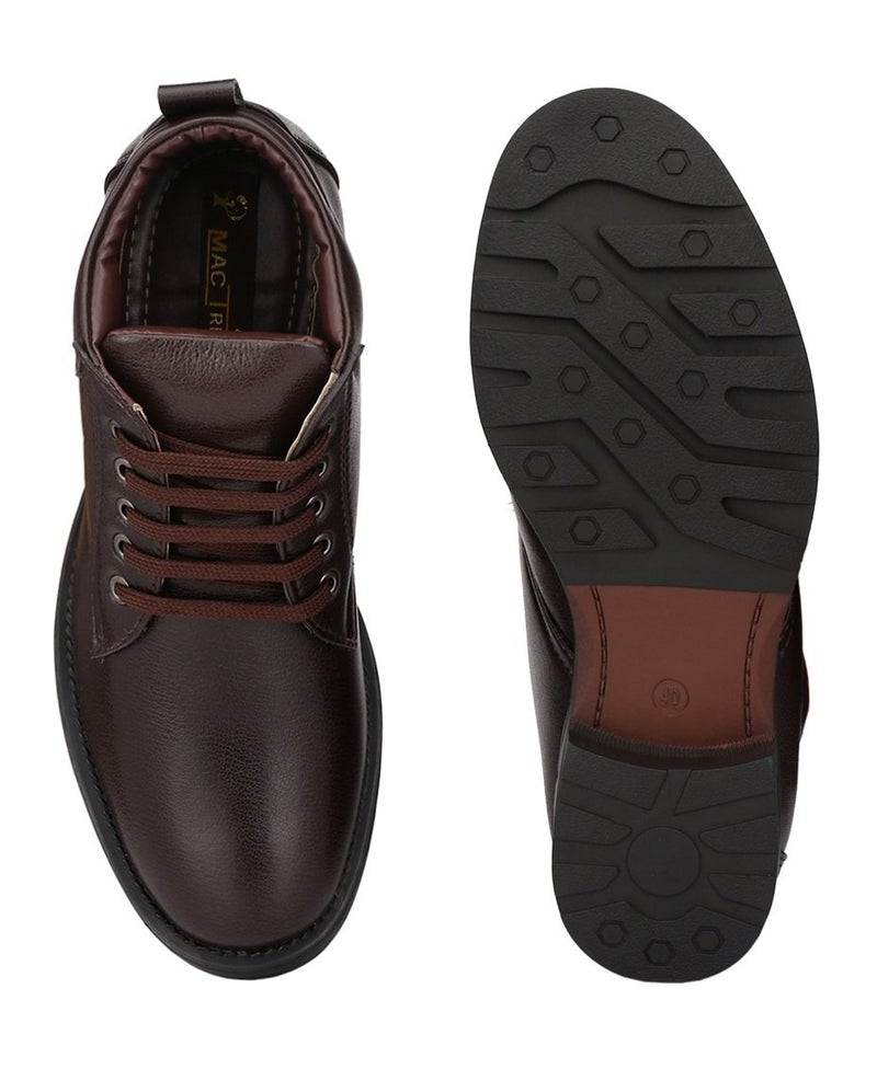MACTREE Men's Mid Top Ankle Boots Formal Shoes (Brown, numeric_6) - Image 4
