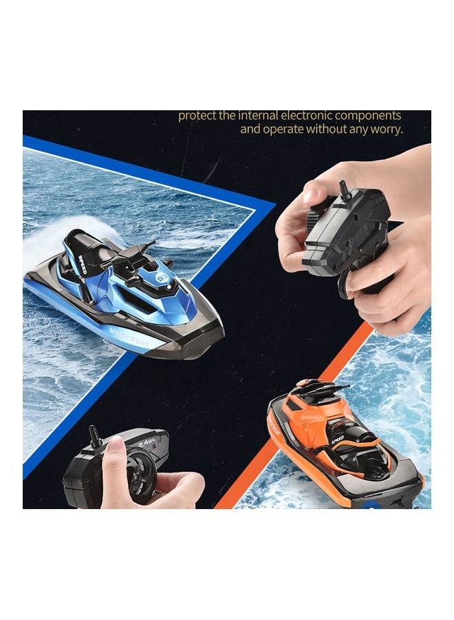 Remote Control Boat for Kids, 2.4G Remote Controlled High Speed Speed Boat Kids Rc Boat Water Toys for Pools and Lakes (Blue) - Image 4