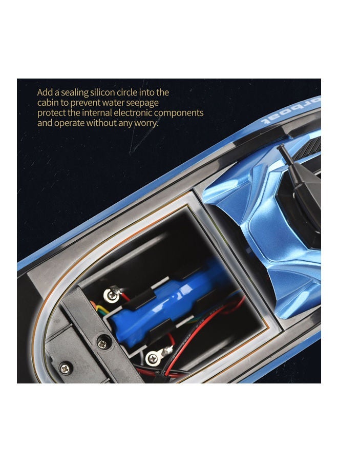 Remote Control Boat for Kids, 2.4G Remote Controlled High Speed Speed Boat Kids Rc Boat Water Toys for Pools and Lakes (Blue) - Image 5