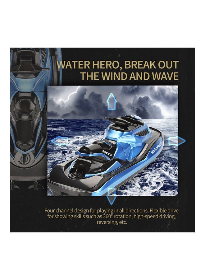 Remote Control Boat for Kids, 2.4G Remote Controlled High Speed Speed Boat Kids Rc Boat Water Toys for Pools and Lakes (Blue) - Image 3