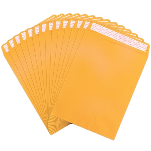 Goefun Manilla Envelopes 9x12 Self Seal 100 PCS, Goefun Brown Kraft Large Envelopes 9x12 Letter Size for Mailing - 100GSM Paper - Image 1