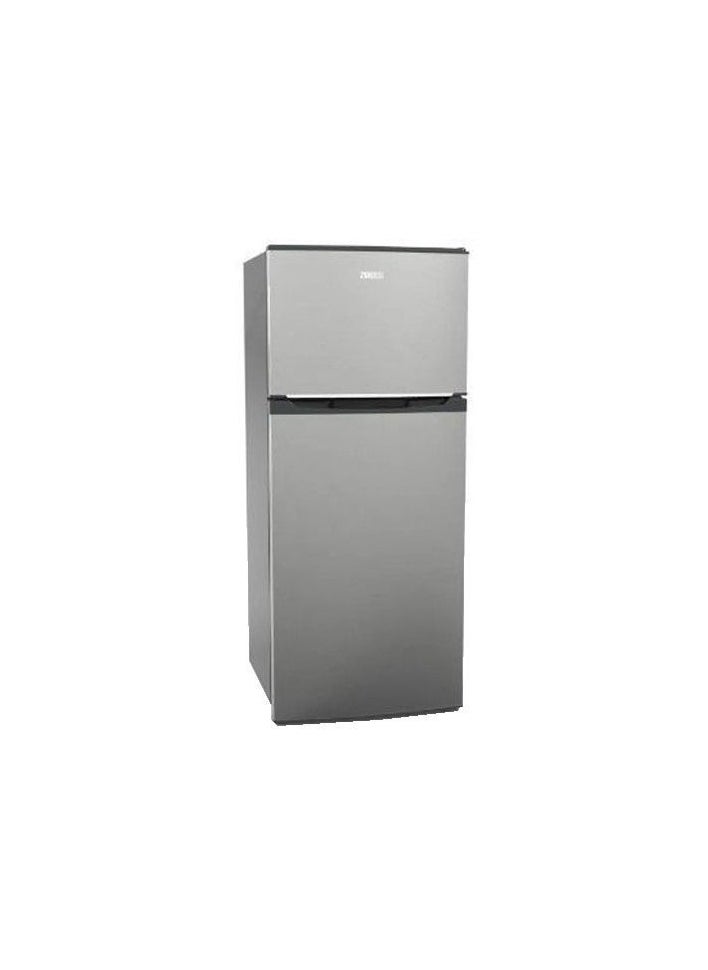 ZANUSSI 406L 2-DOOR TOP FREEZER REFRIGERATOR - SILVER 