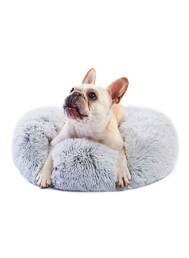nononfish Calming Dog Bed for Small Dogs Round Fluffy Self Warming Pet BedGray Donut Cuddler pet Bed for PuppiesXS Dog Bed Washable. - Image 1