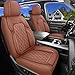 DuDuWang Car Seat Cover Custom Fit for Ford F150 20092026 Faux Leather Seat Cover Set Compatible with Regular Cab Super Cab Super Crew Pickup Truck Cushions Brown Full Set - Image 2