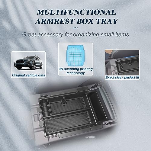 BIBIBO BIBIB0 2Pack 2024 2025 Crosstrek Center Console Organizer for 2023 2024+ Subaru Crosstrek&2024 Subaru Impreza Console Trays 2024 Crosstrek Insert Glove Pallet Organizer 2024 Crosstrek Double Layers - Image 2