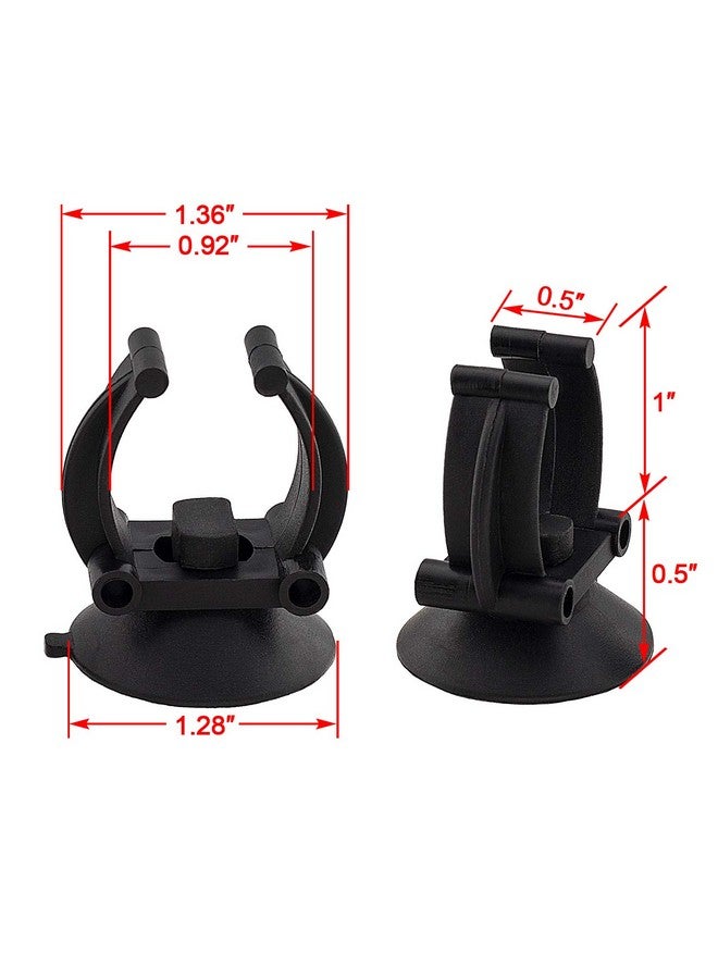 OIIKI 10 PCS Aquarium Heater Suction Cups with Clips, Air Hose Tube Holders Clamps for Fish Tank (Black) - Image 2
