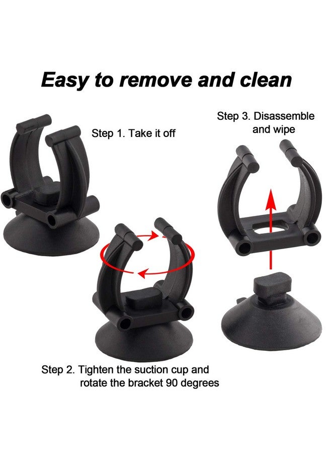 OIIKI 10 PCS Aquarium Heater Suction Cups with Clips, Air Hose Tube Holders Clamps for Fish Tank (Black) - Image 4