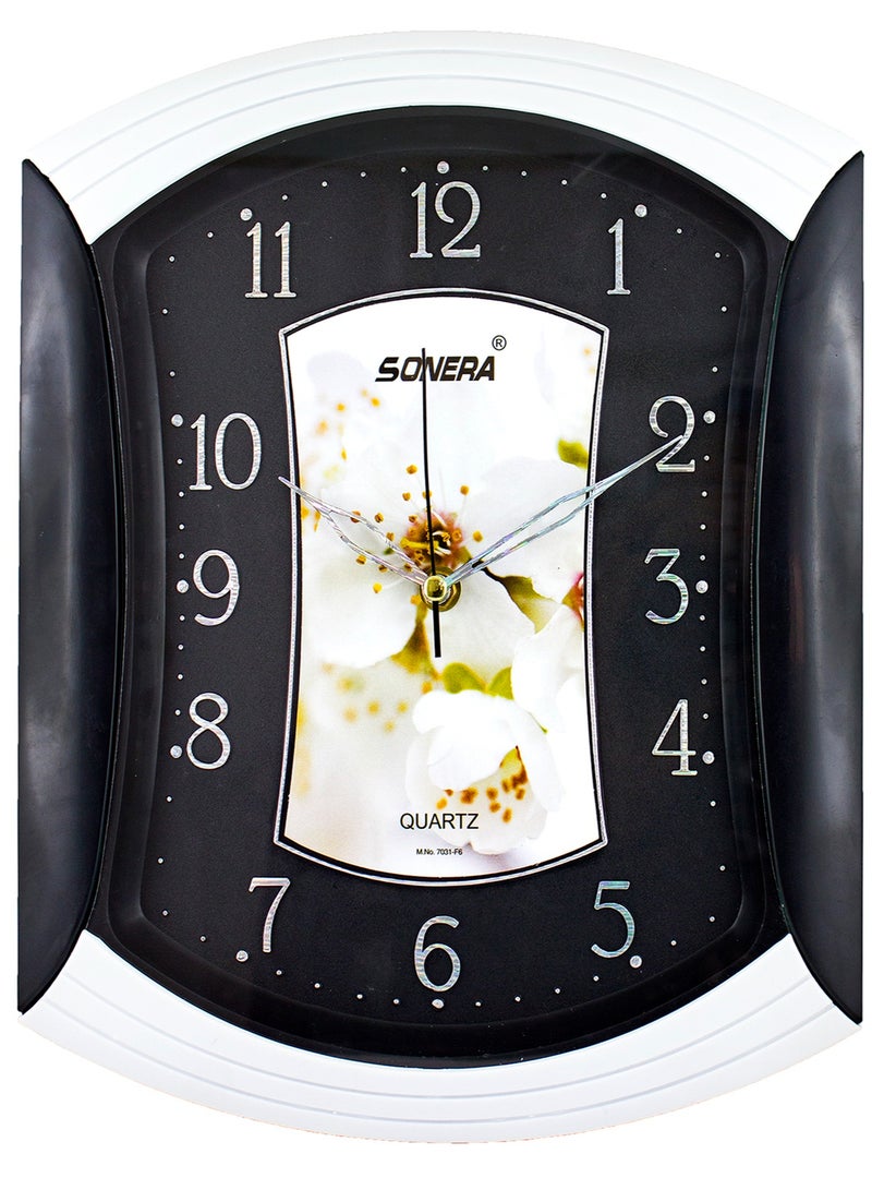 Sonera Wall Clock -7031-Analog -Quartz -Black Color - Image 1