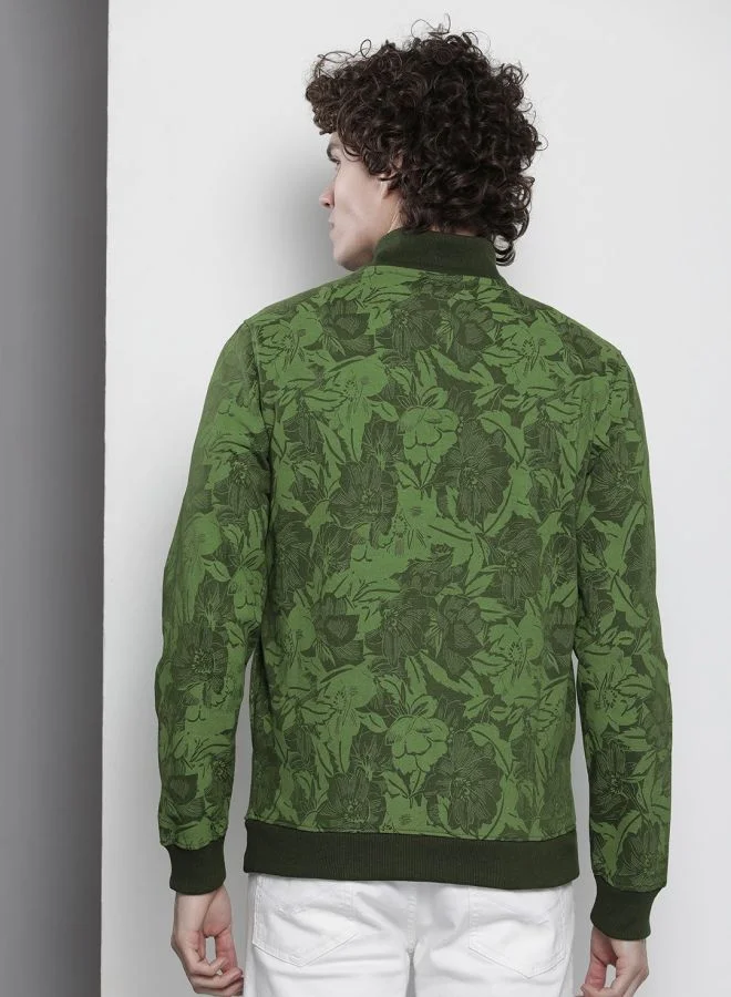 The Indian Garage Co  The Indian Garage Co Men Regular Fit Tropical High Neck Full Sleeves Sweatshirt  | Best Price UAE